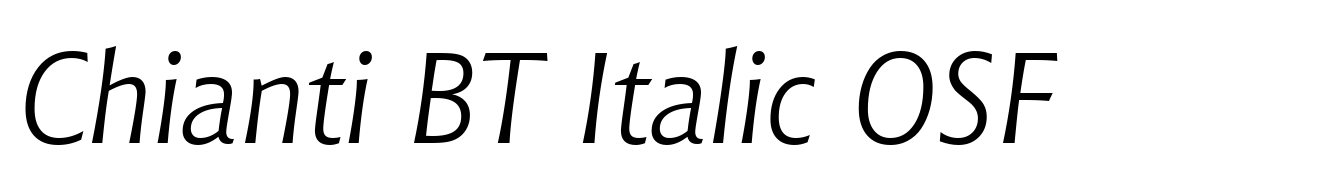 Chianti BT Italic OSF